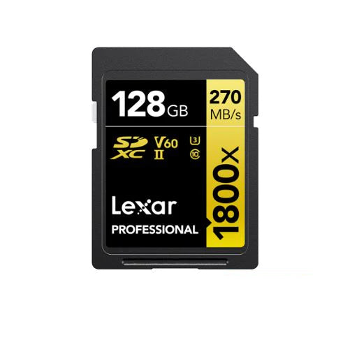 Lexar SD 128GB 270MB/s 1800x Classe 10 UHS-II V60 Lexar SD 128GB 270MB/s 1800x Classe 10 UHS-II V60